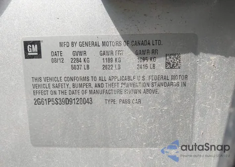 2013 Cadillac Xts Luxury from USA, damaged, VIN 2G61P5S39D9120043